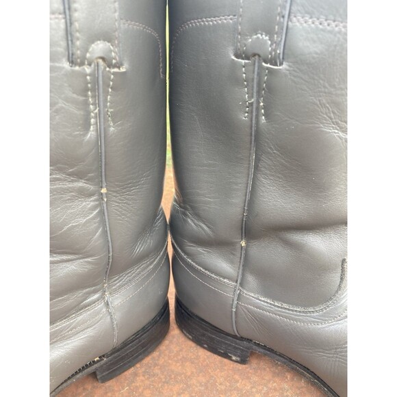 TONY LAMA Mens Boots 8.5 D Gray All Leather Ropers Cowboy Western 7703M Vintage - Picture 7 of 12